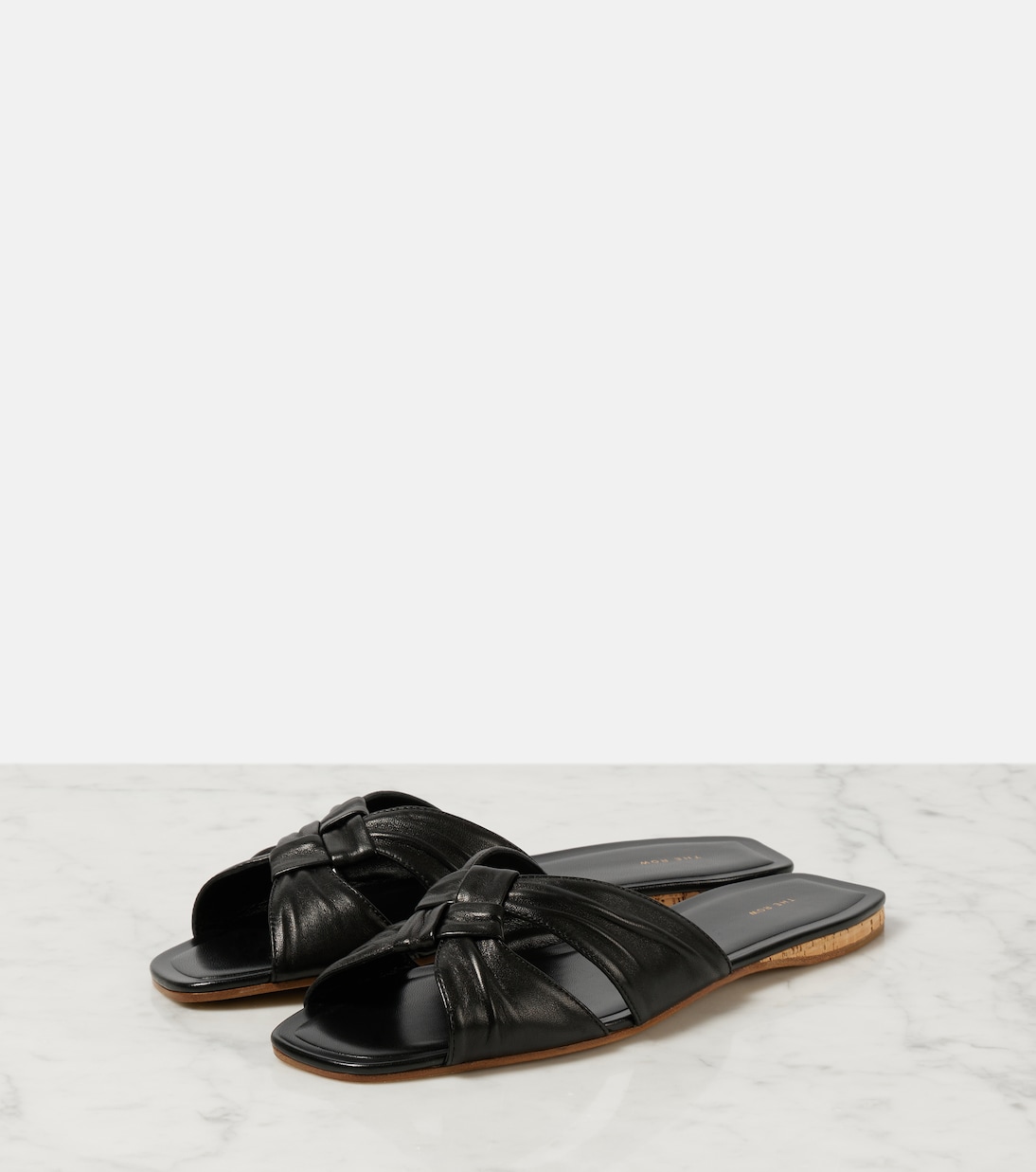 Soft Knot leather slides | The Row