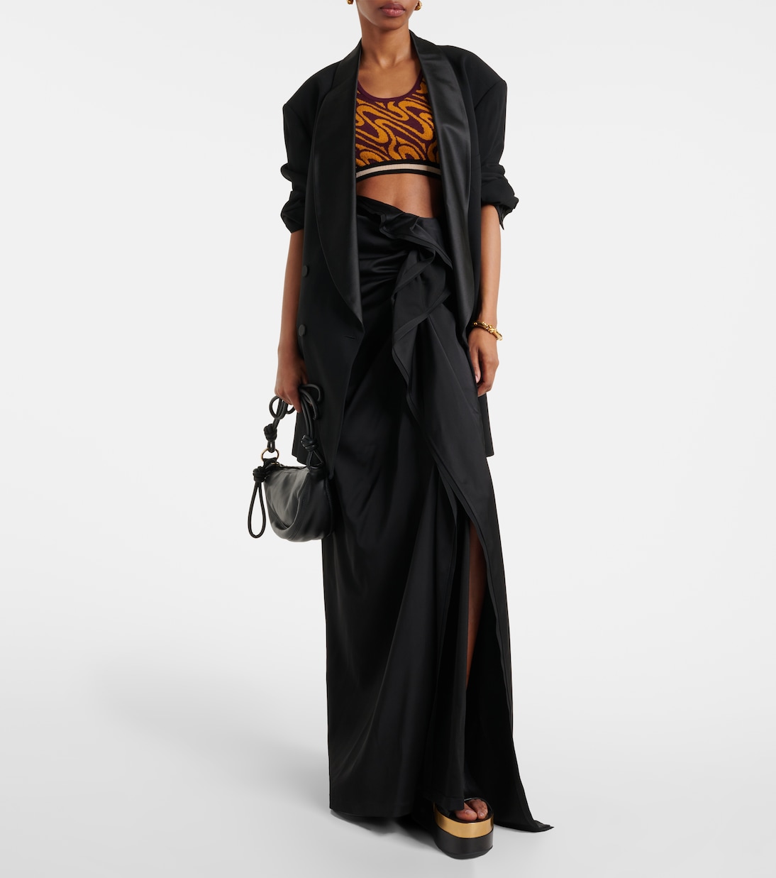 Top raccourci en jacquard | Dries Van Noten