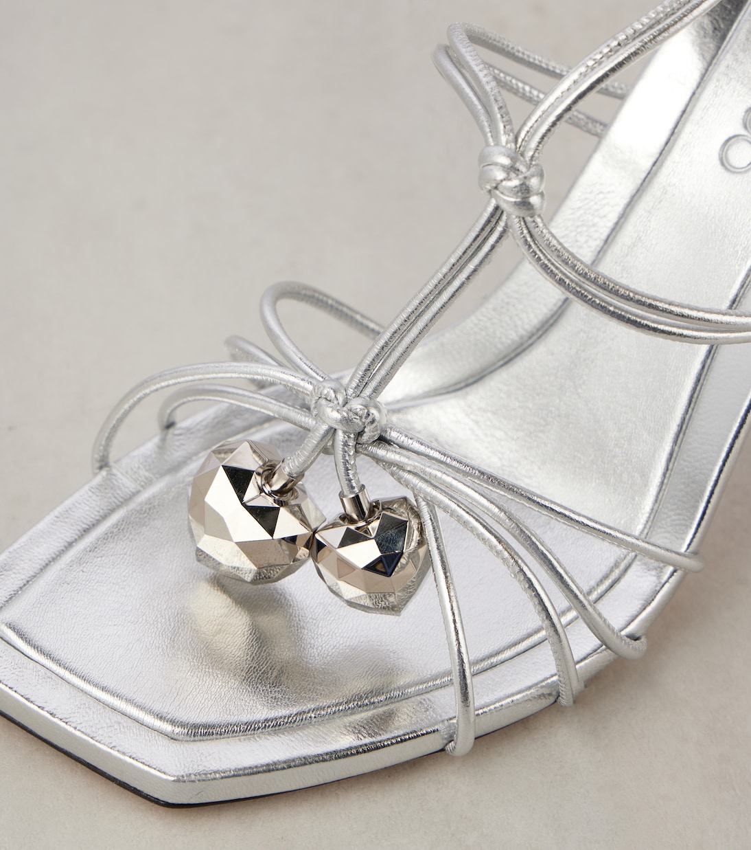 Verzierte Sandalen Jemma 90 aus Metallic-Leder | Jimmy Choo