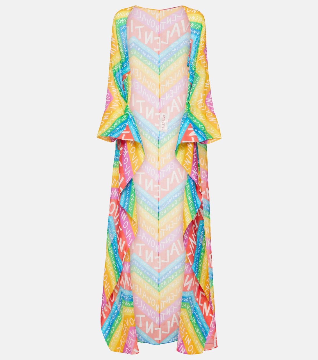 Pareo de algodón y seda con logo | Valentino