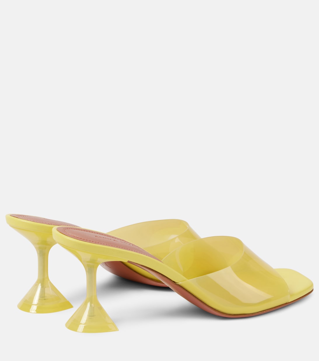Lupita Glass 70 PVC mules | Amina Muaddi