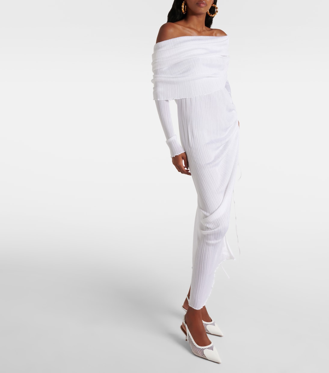 Off-Shoulder-Maxikleid | Alaïa