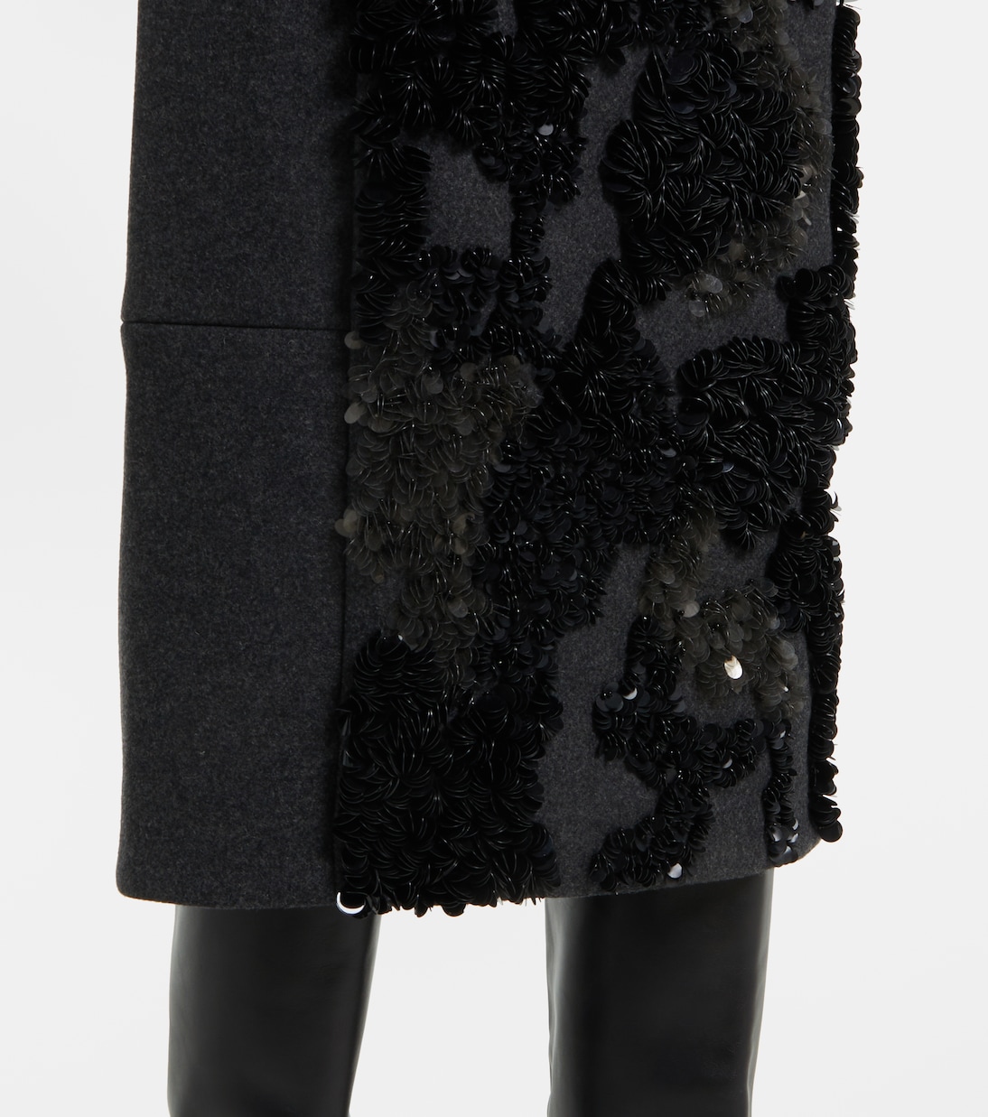 Midirock aus einem Wollgemisch mit Pailletten | Plan C