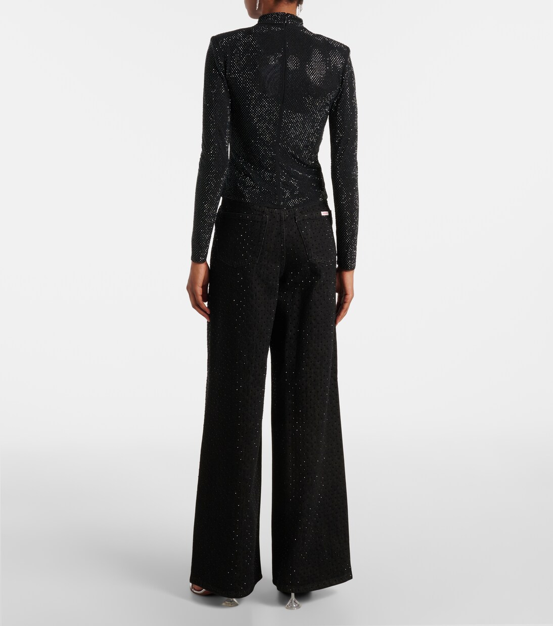 Verziertes Top aus Mesh | Self-Portrait