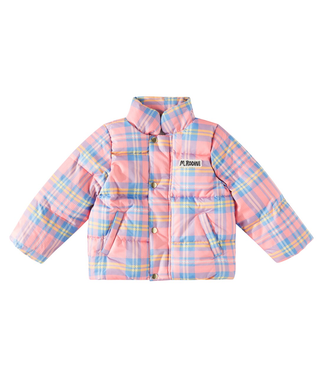 Checked logo puffer jacket | Mini Rodini