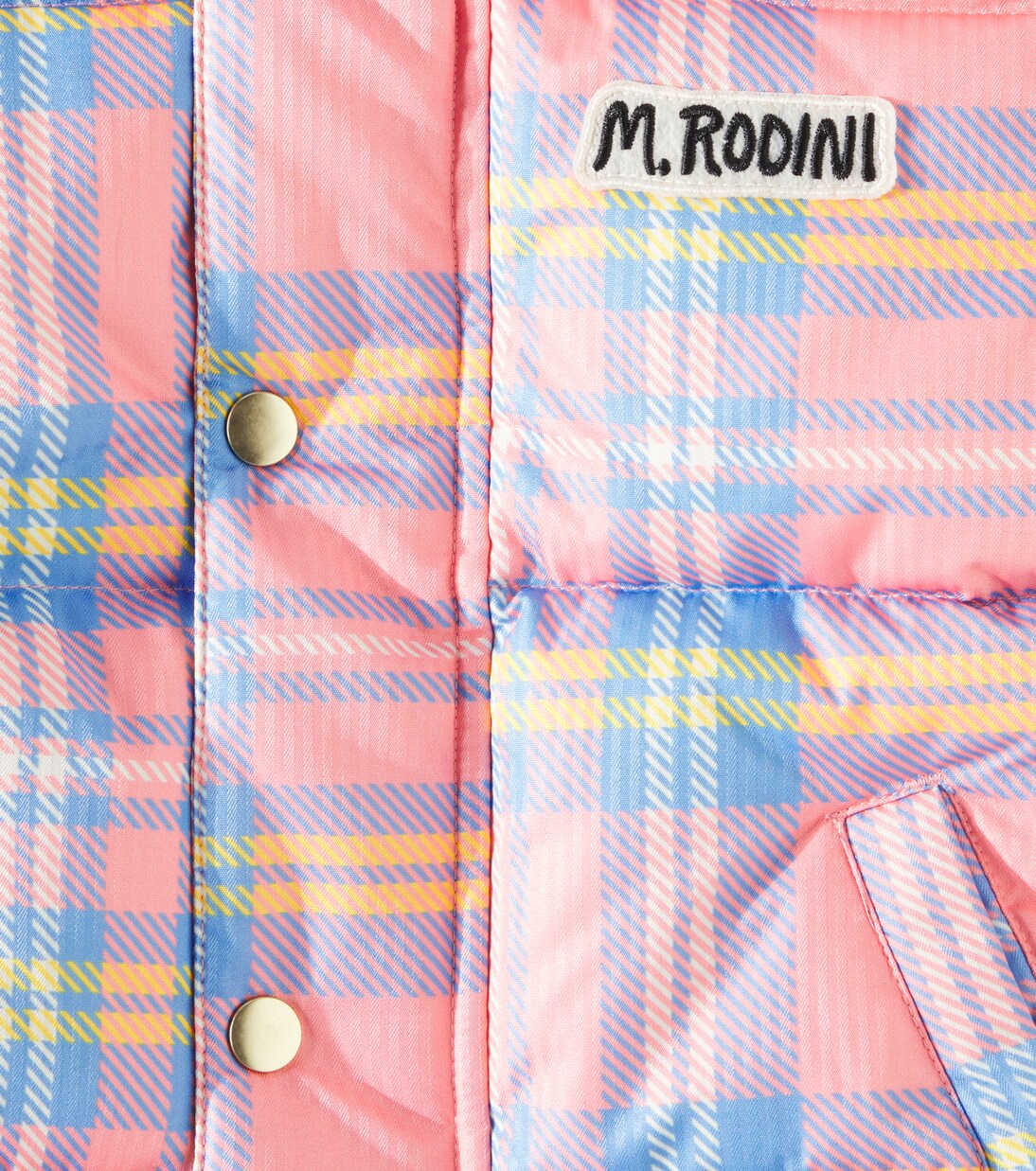 Checked logo puffer jacket | Mini Rodini