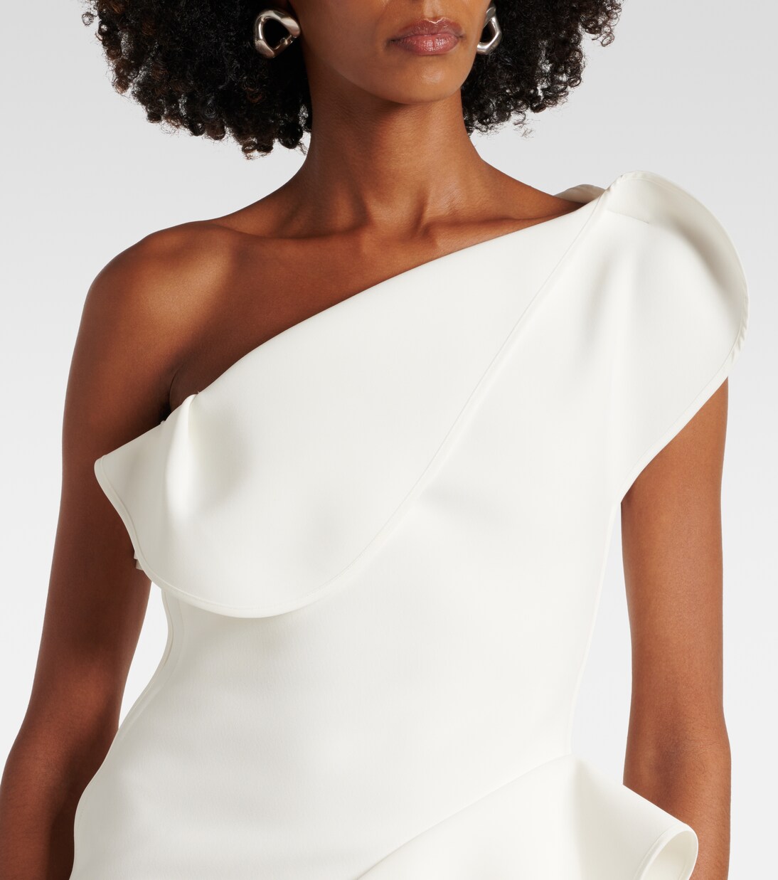 Robe midi de mariée Rhythm à volants | Maticevski