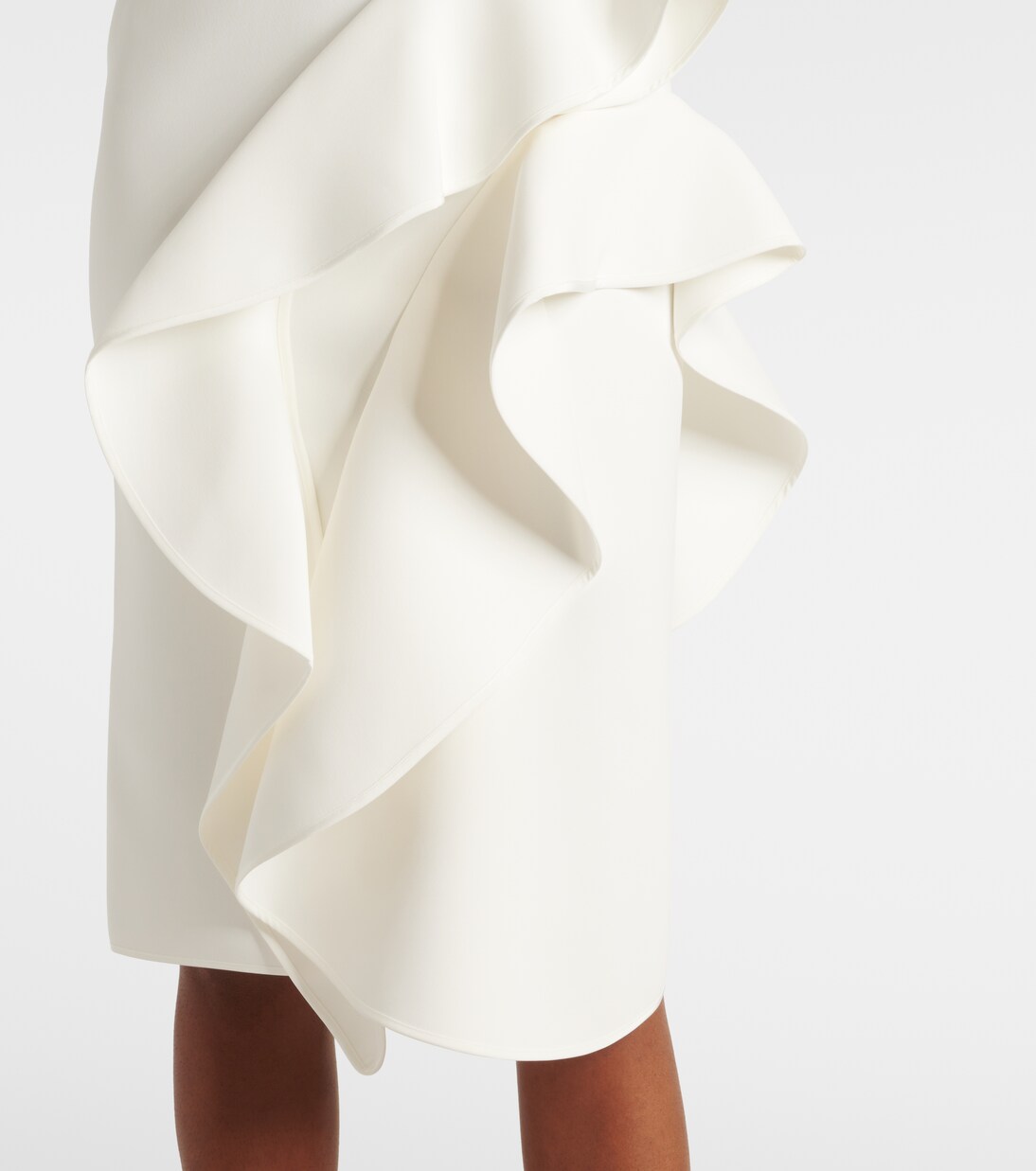 Robe midi de mariée Rhythm à volants | Maticevski