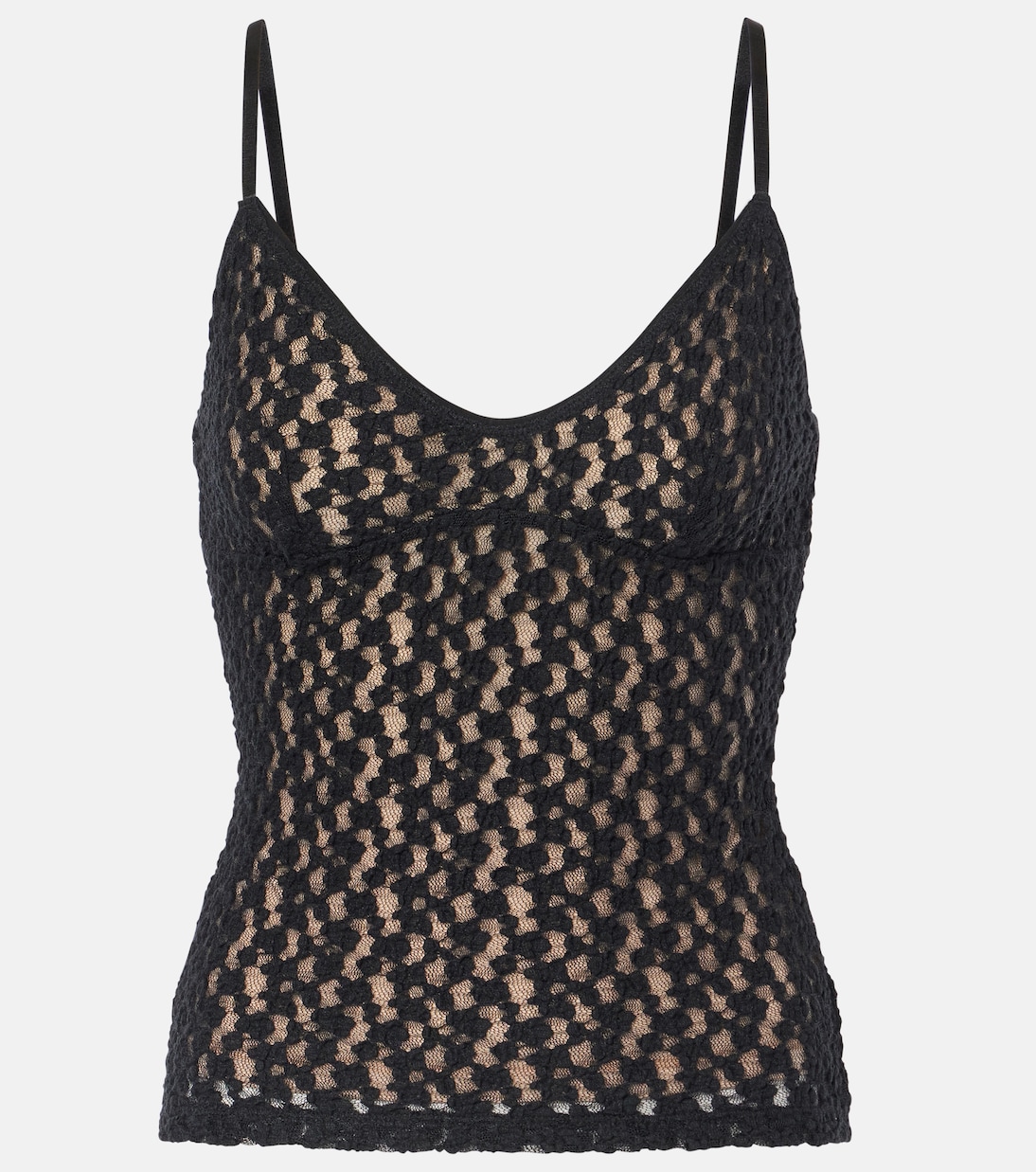 Floral sheer smocked lace camisole | Vince