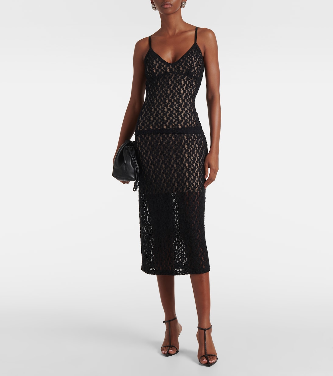 Floral sheer smocked lace camisole | Vince