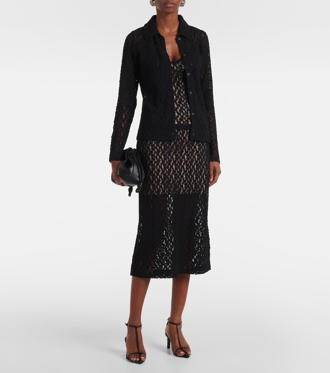 Floral sheer smocked lace camisole | Vince