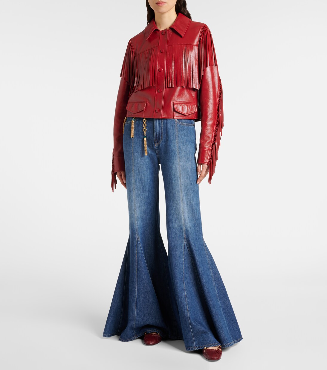 Bailarinas Luna de piel adornadas | Chloé