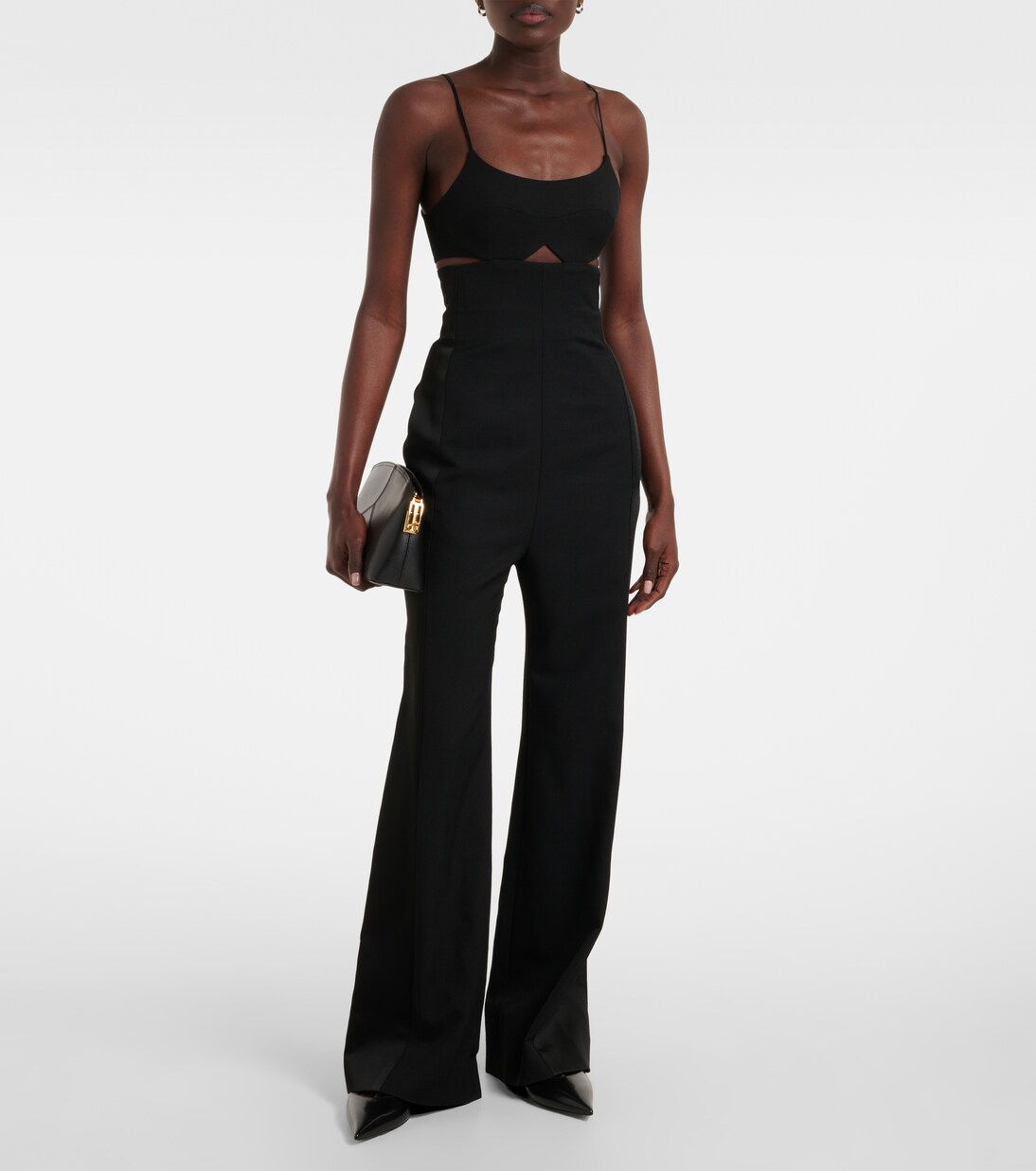 Cami挖剪绉纱缎布连身裤 | Victoria Beckham