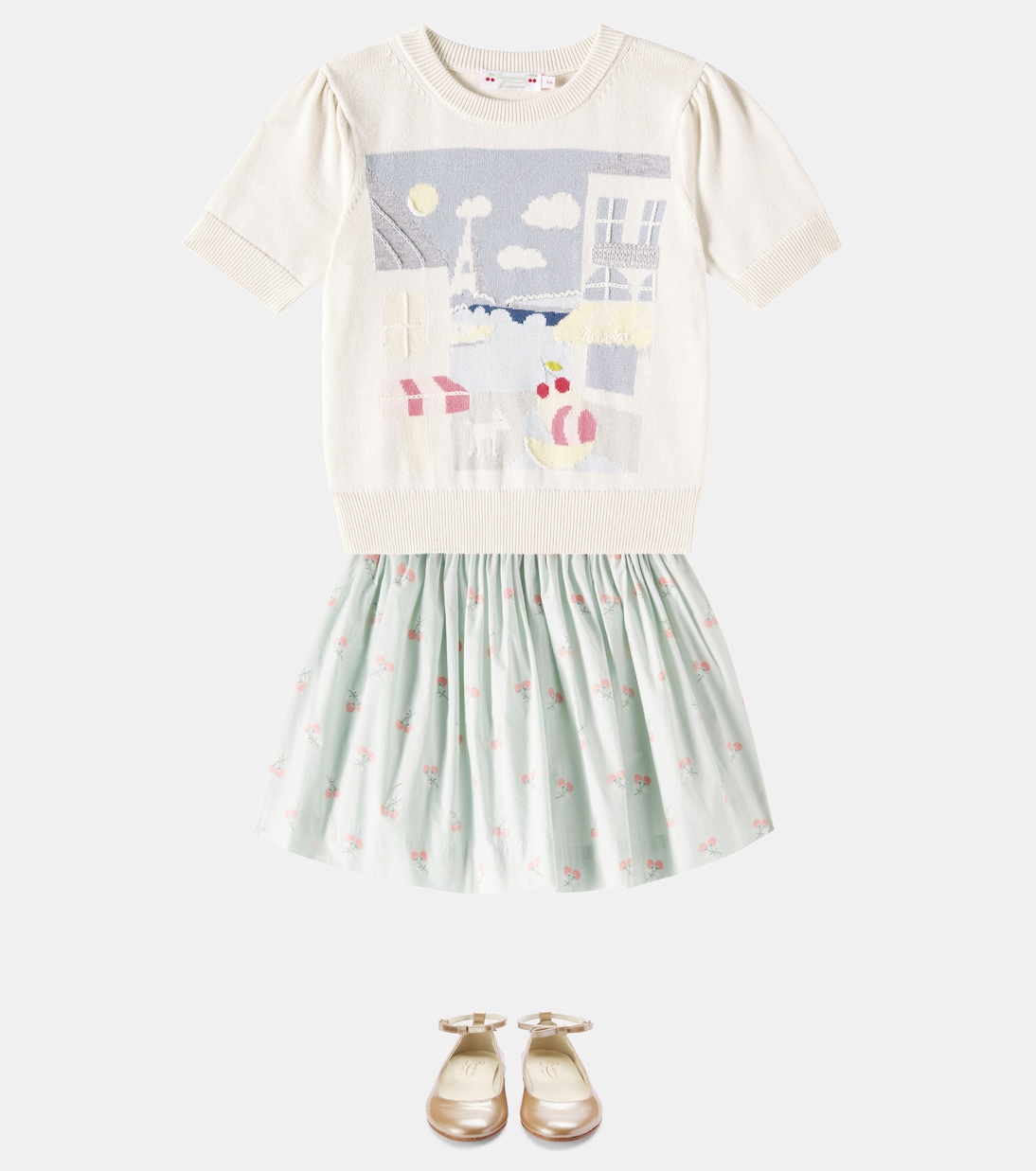 Jersey Elvira de algodón en jacquard | Bonpoint