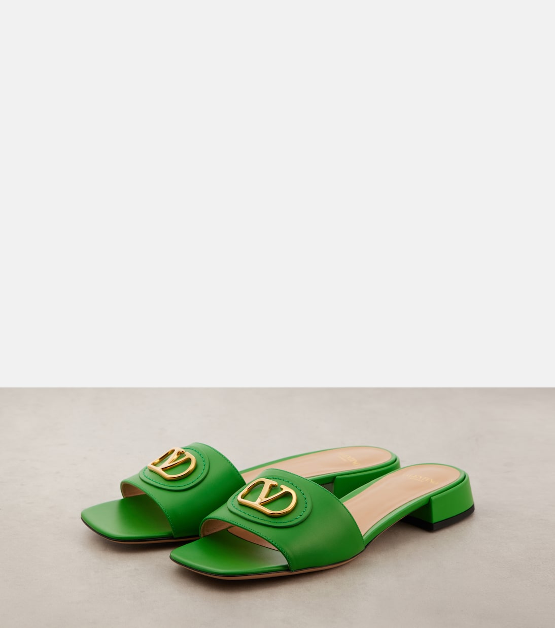 VLogo Signature leather slides | Valentino Garavani