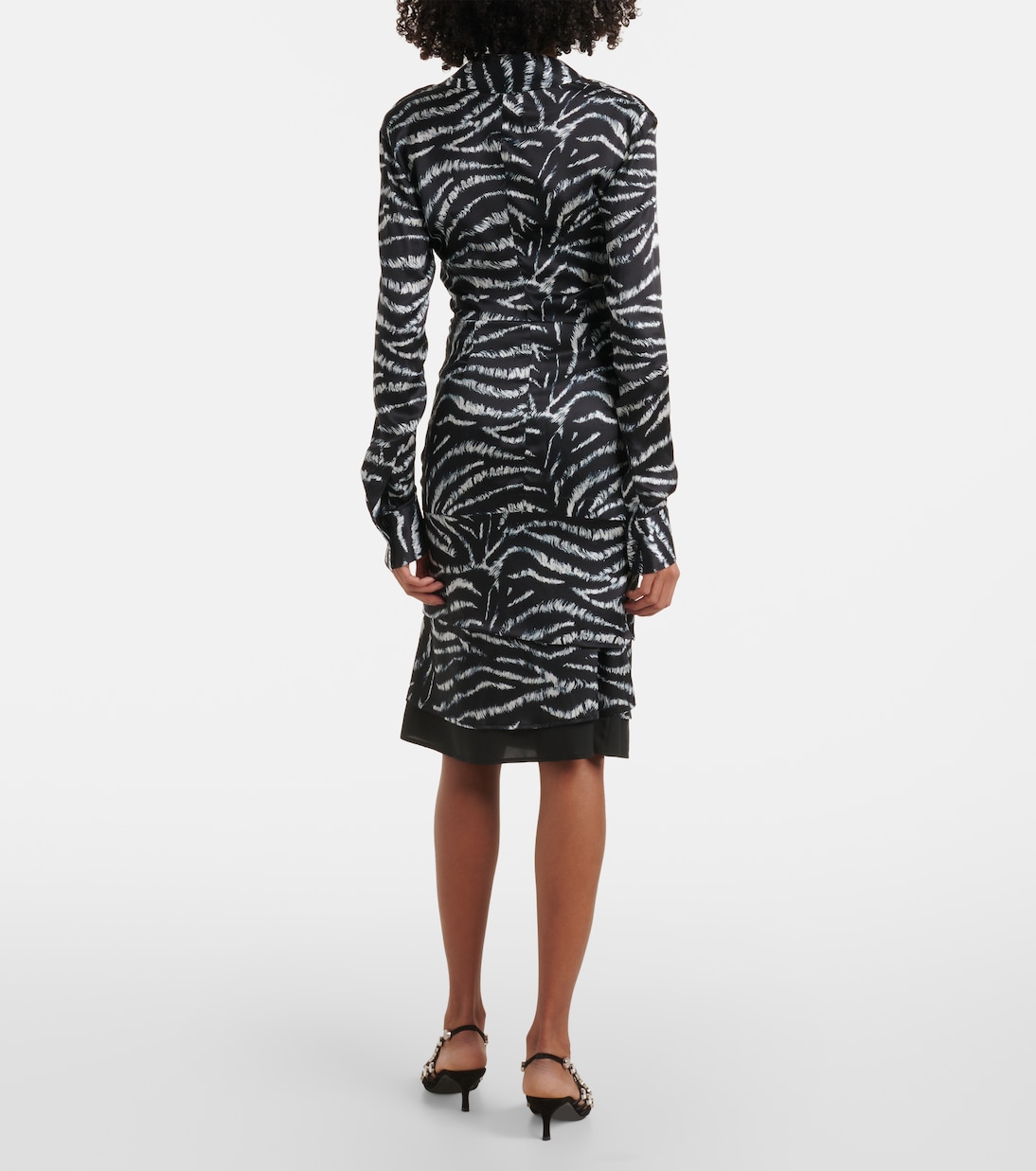 Bedrucktes Hemd aus Satin | The Attico