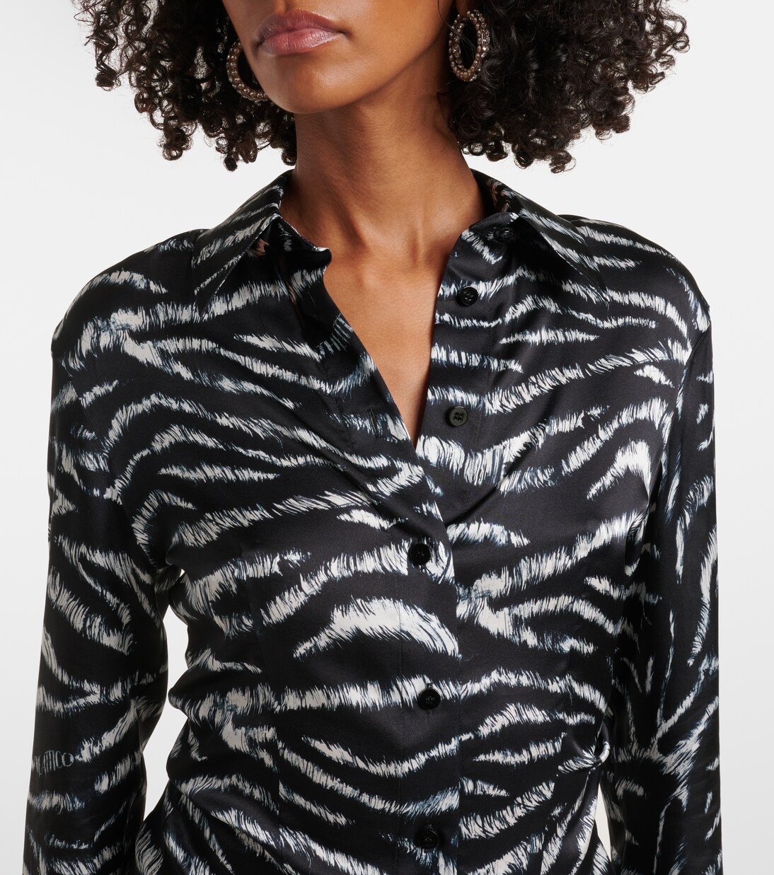 Bedrucktes Hemd aus Satin | The Attico