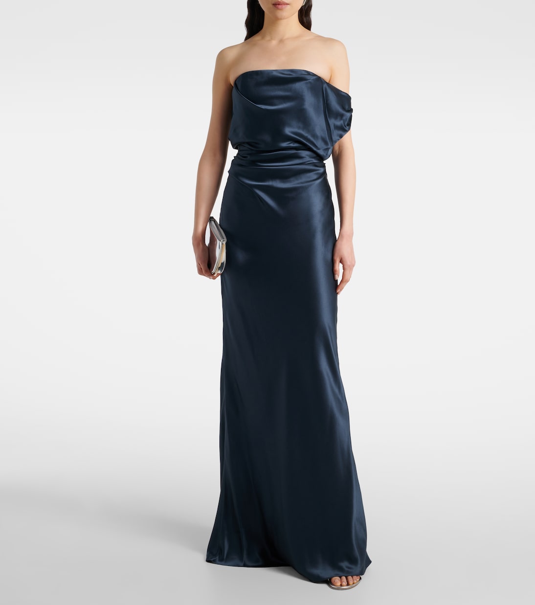 Robe longue en satin de soie | The Sei