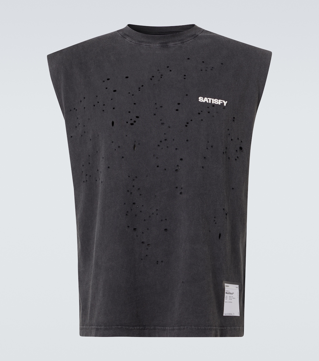 MothTech Muscle distressed cotton T-shirt | Satisfy