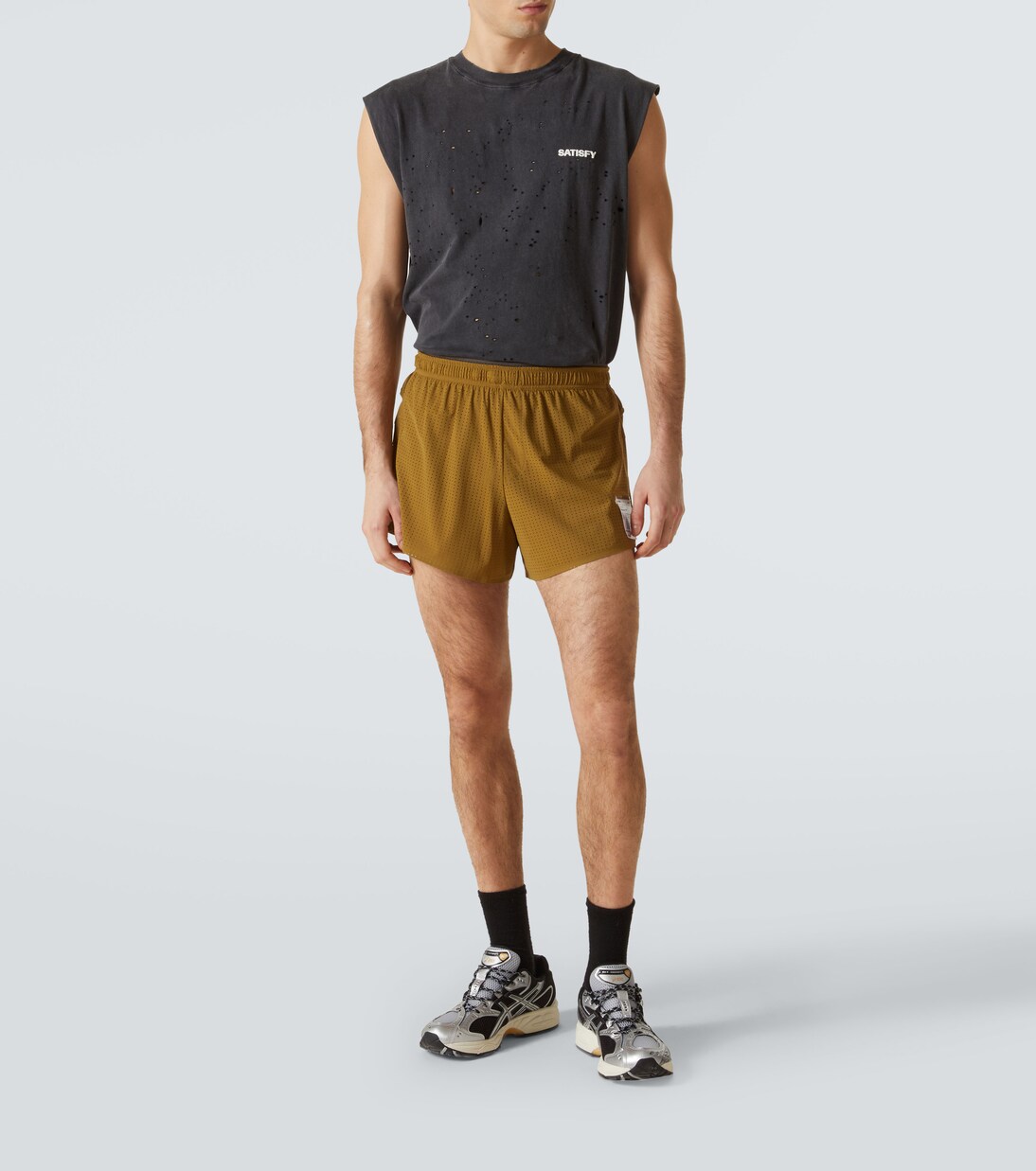 MothTech Muscle distressed cotton T-shirt | Satisfy