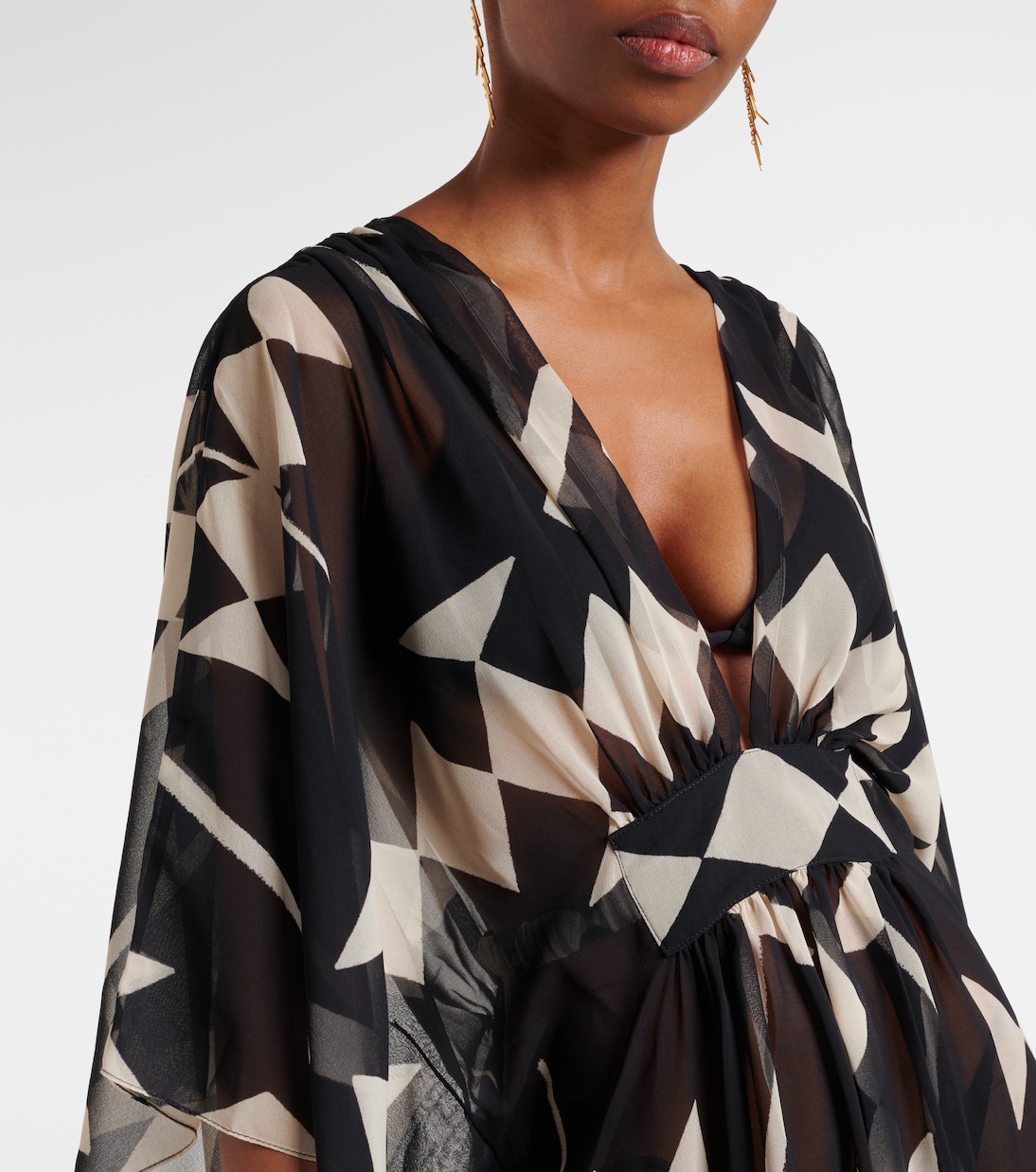 Bedrucktes Maxikleid aus Georgette | Johanna Ortiz