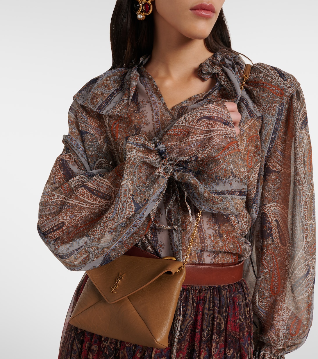 Cassandre leather clutch | Saint Laurent