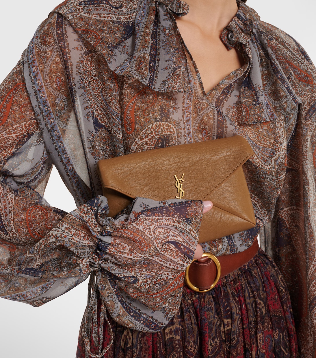 Cassandre leather clutch | Saint Laurent