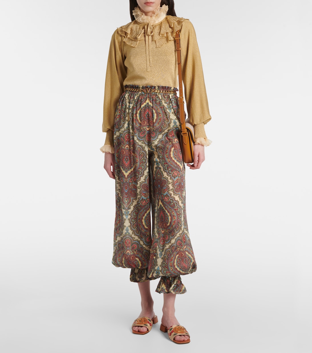 Pantoletten Cherryfic VLogo mit Leder | Valentino Garavani