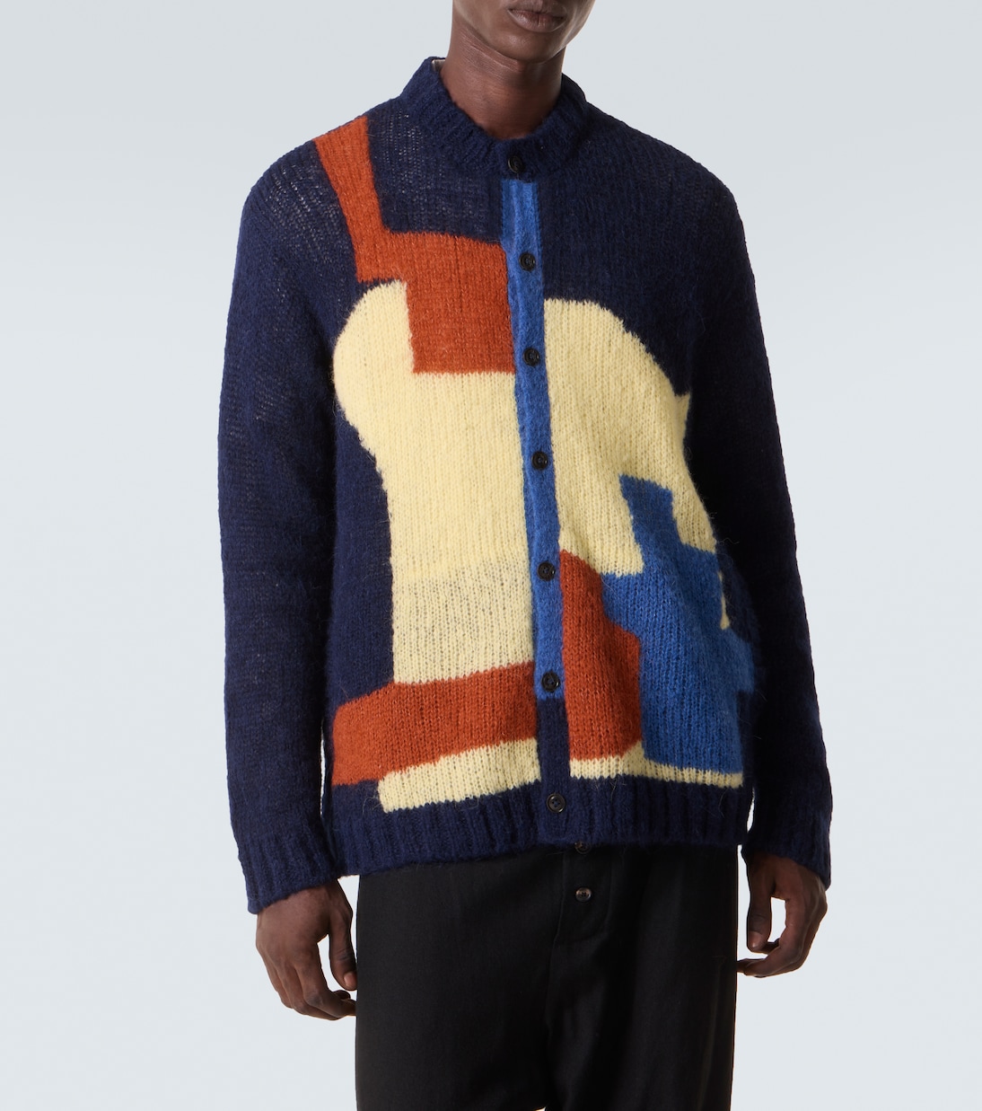 Chapeau alpaca-blend cardigan | Bode