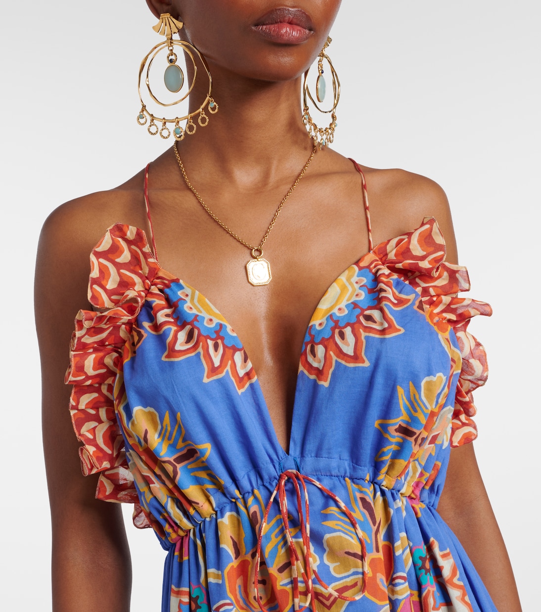 Printed open-back cotton voile maxi dress | Etro