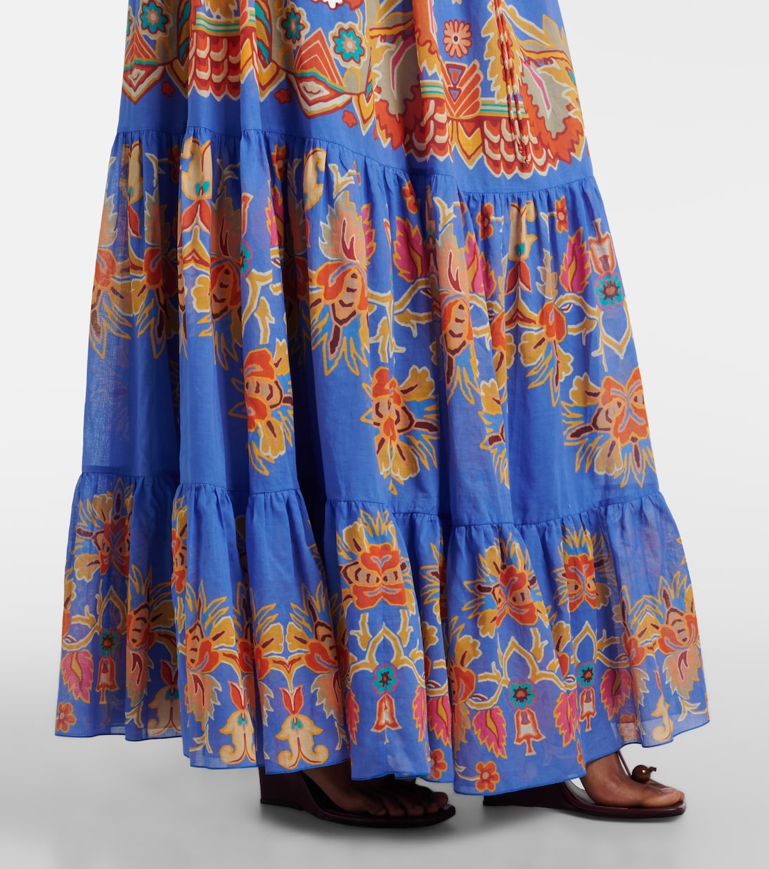 Printed open-back cotton voile maxi dress | Etro