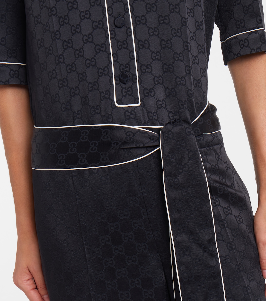 Combi-pantalon GG en satin | Gucci