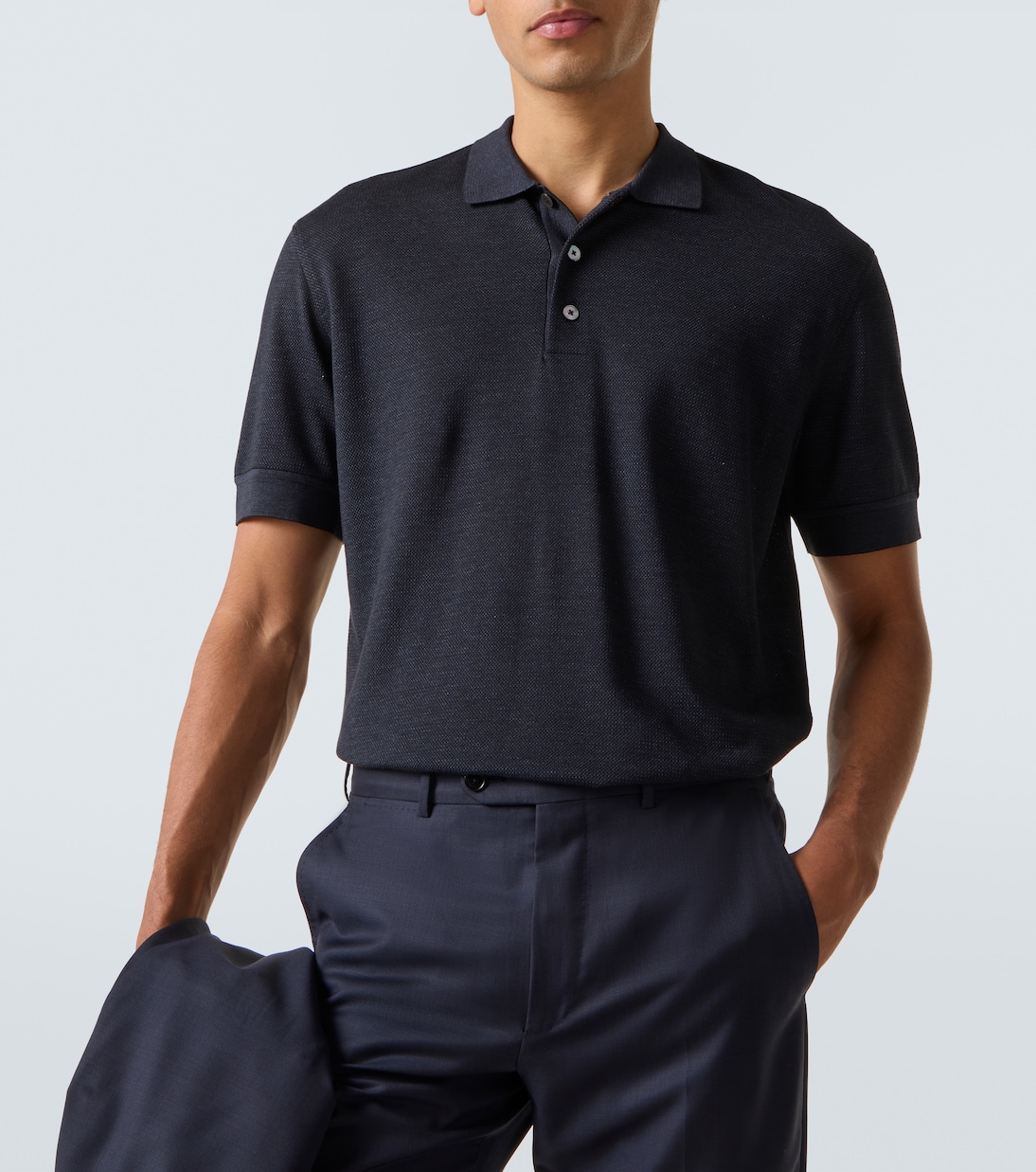 Polohemd aus Baumwolle und Seide | Zegna