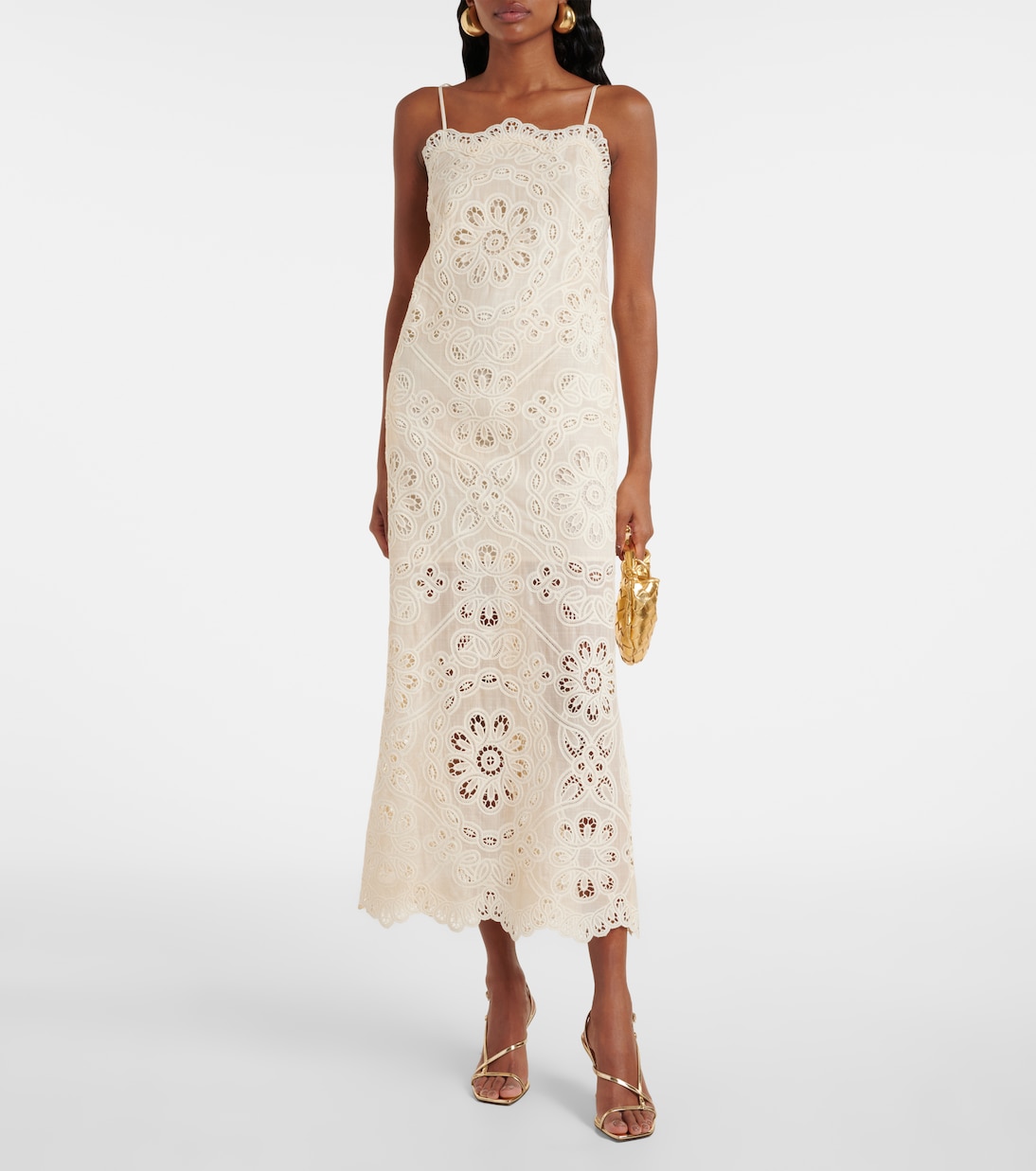 Rhiannon embroidered cotton midi dress | Zimmermann