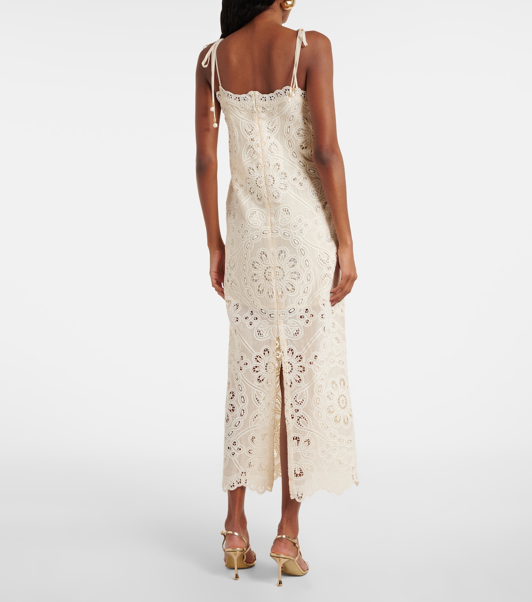 Rhiannon embroidered cotton midi dress | Zimmermann
