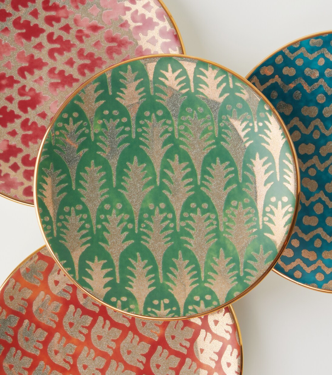 x Fortuny set of 4 earthenware canapé plates | L'Objet
