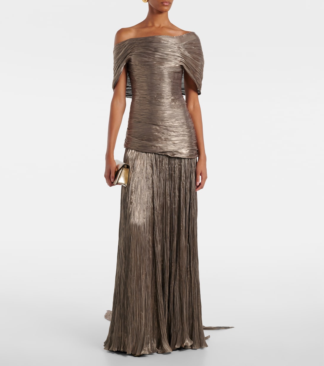 Ruched asymmetric gown | Marmar Halim