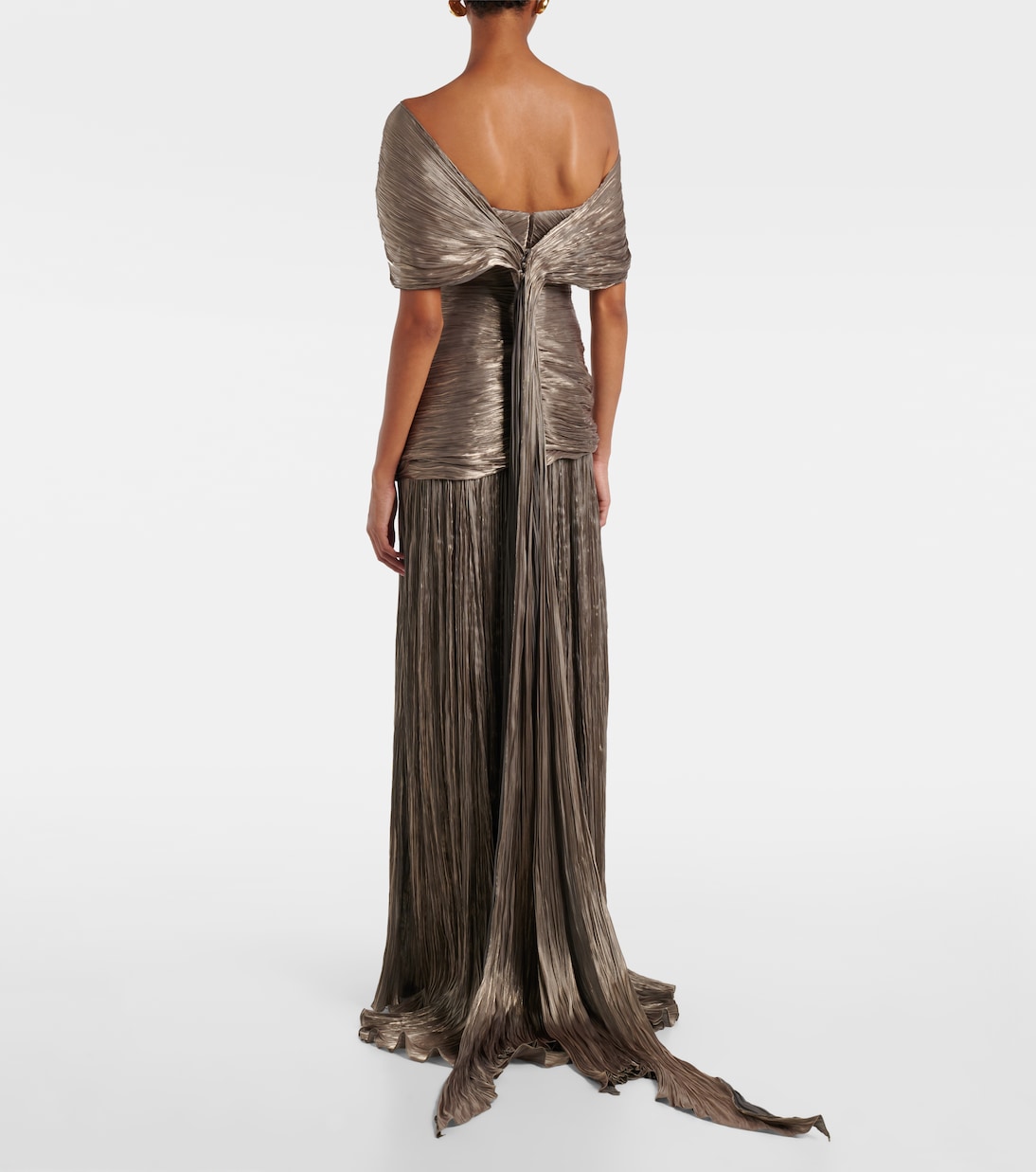 Ruched asymmetric gown | Marmar Halim