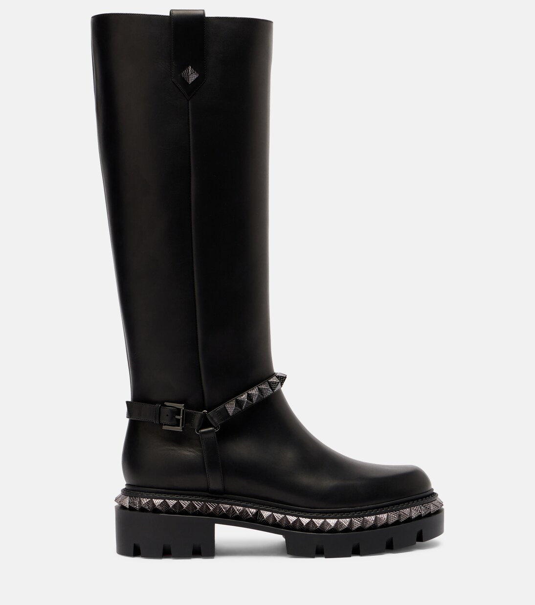 Marinetta studded leather knee-high boots | Christian Louboutin