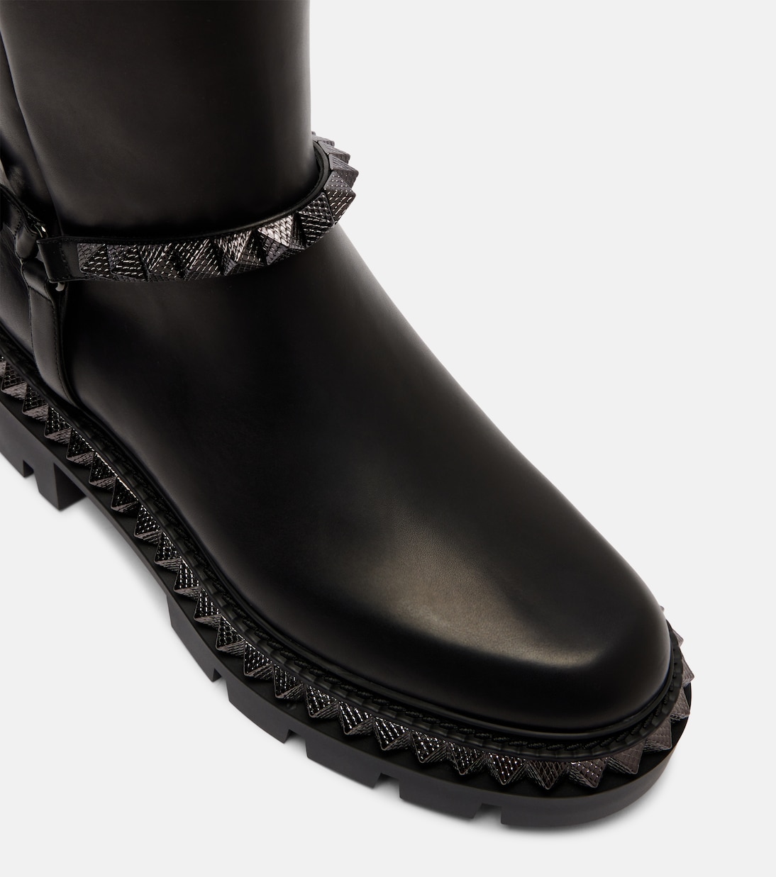 Marinetta studded leather knee-high boots | Christian Louboutin