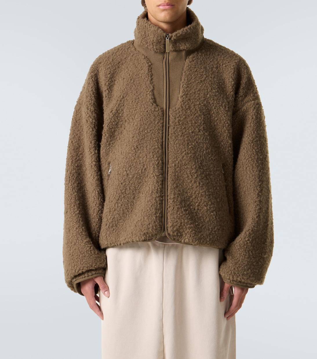 Cropped teddy jacket | Entire Studios