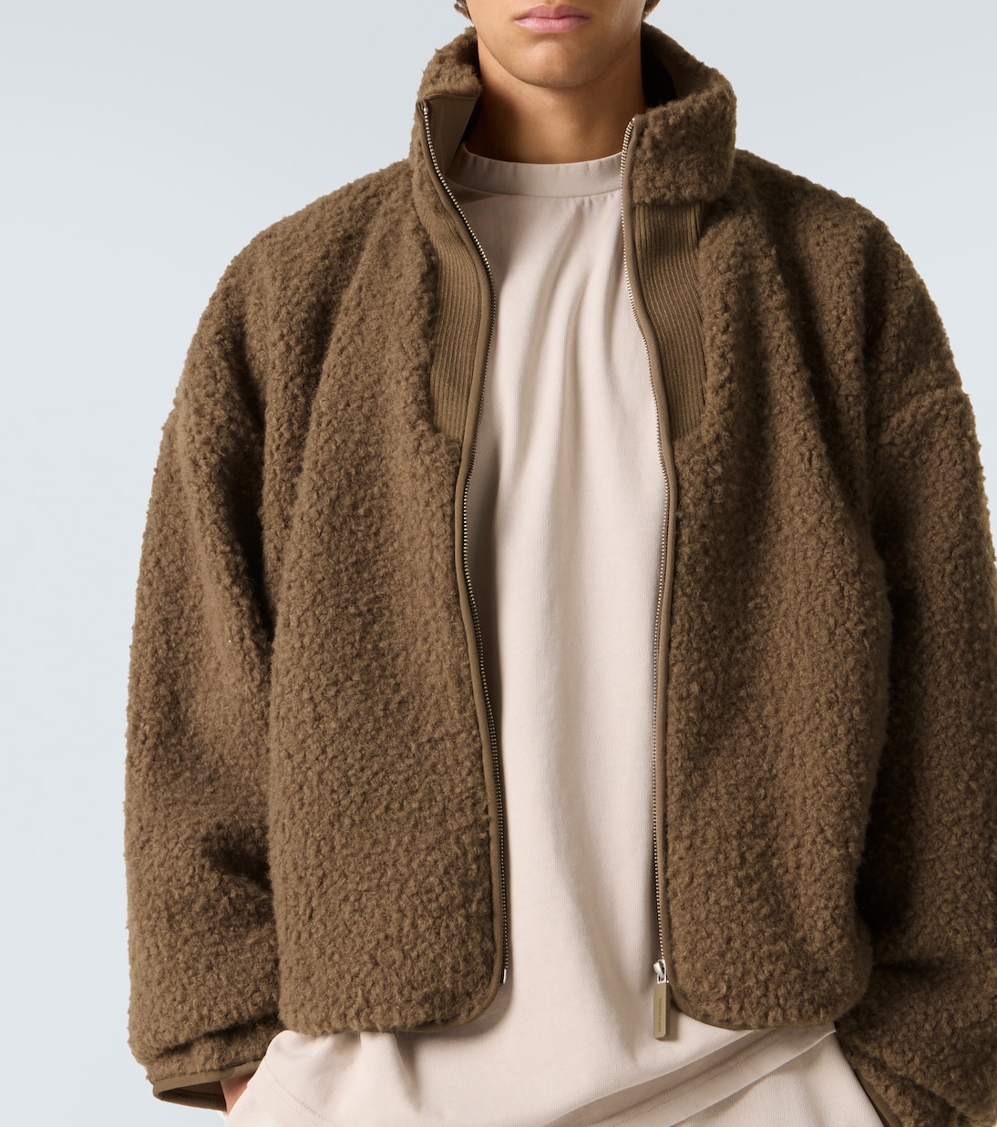 Cropped teddy jacket | Entire Studios