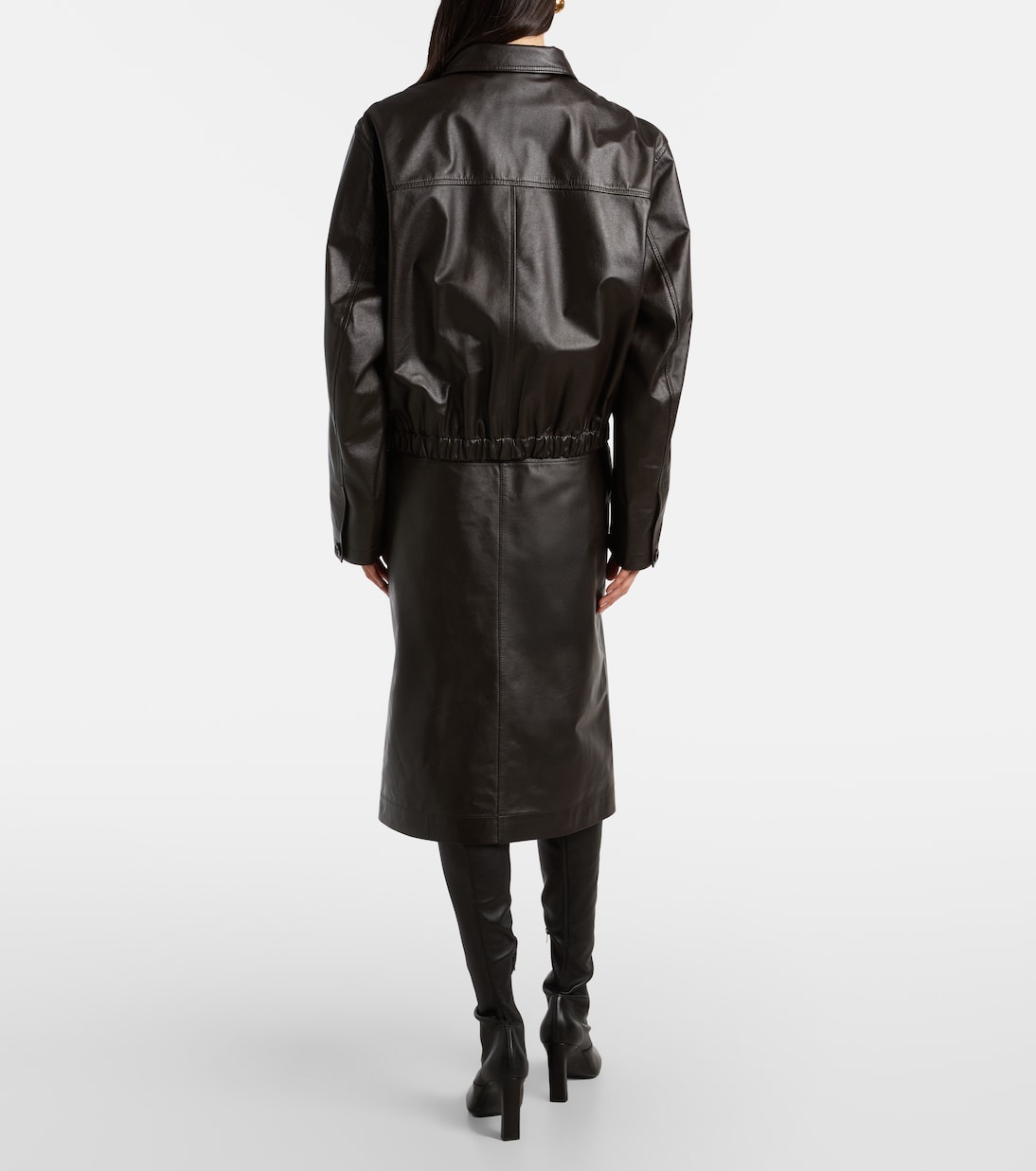 Jupe midi en cuir | Lemaire