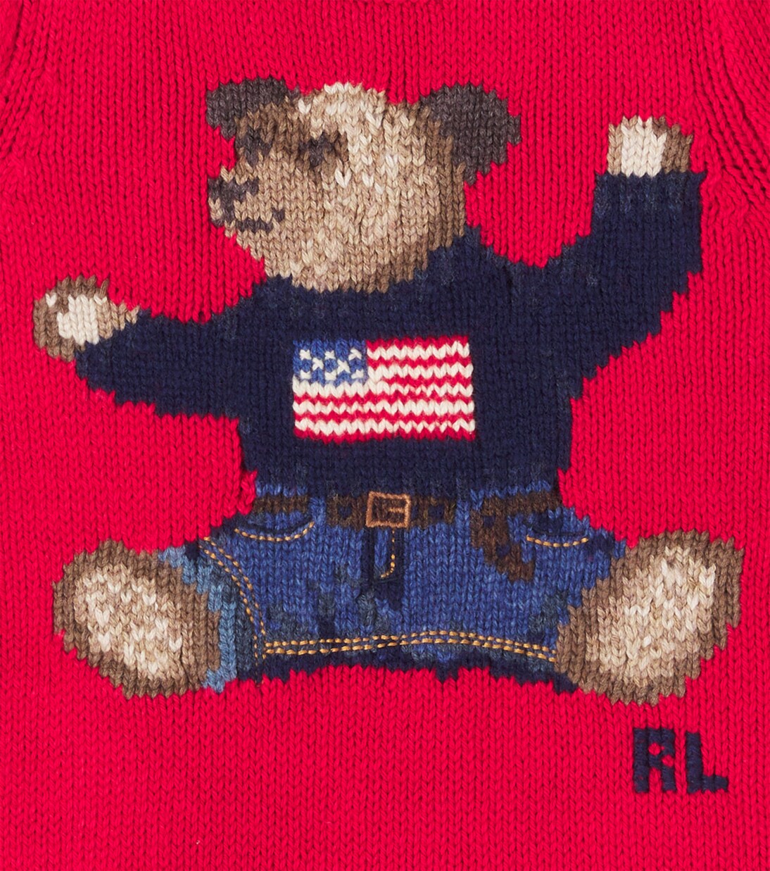 Baby Polo Bear knitted cotton-blend dress | Polo Ralph Lauren Kids