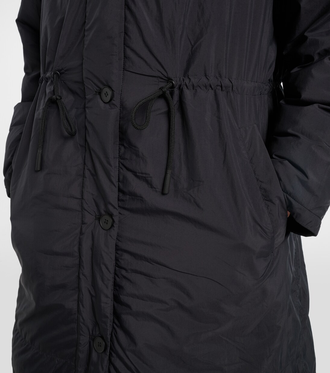 Daunenmantel mit Shearling | Yves Salomon