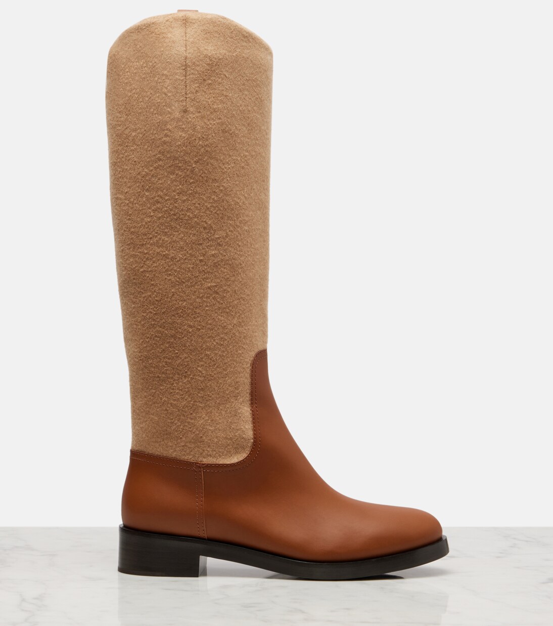 Stiefel Cavaliere aus Wolle und Leder | Max Mara