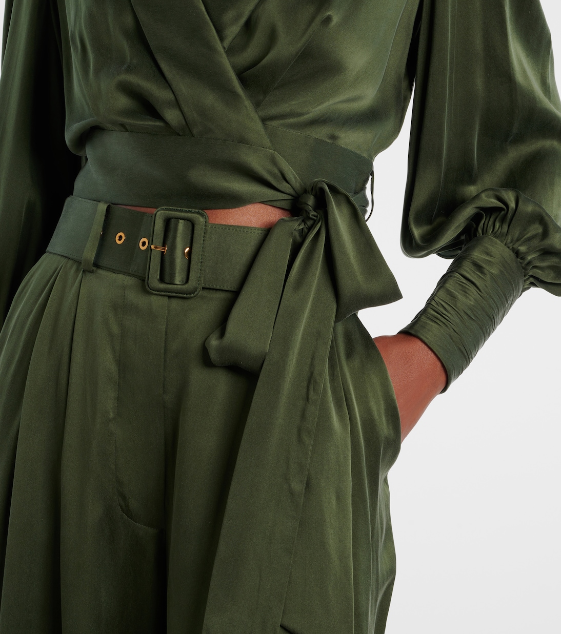 Silk satin wrap top | Zimmermann