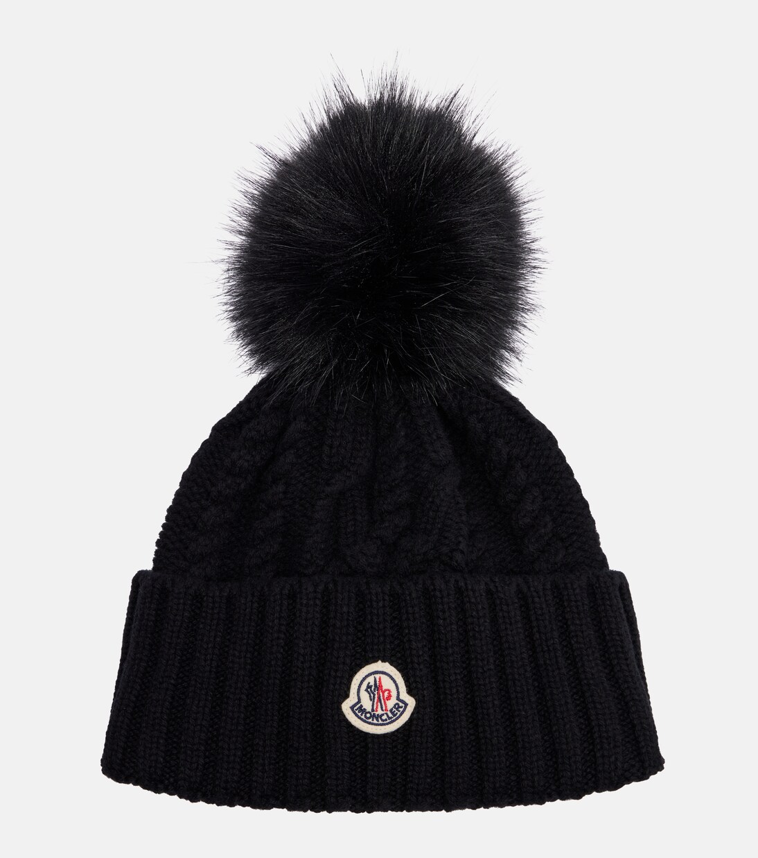 Cable-knit cashmere and wool-blend beanie | Moncler