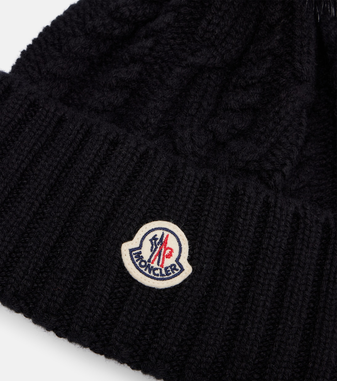 Cable-knit cashmere and wool-blend beanie | Moncler