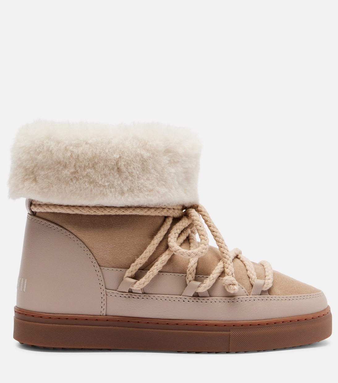 Classic shearling-trimmed suede snow boots  | Inuikii